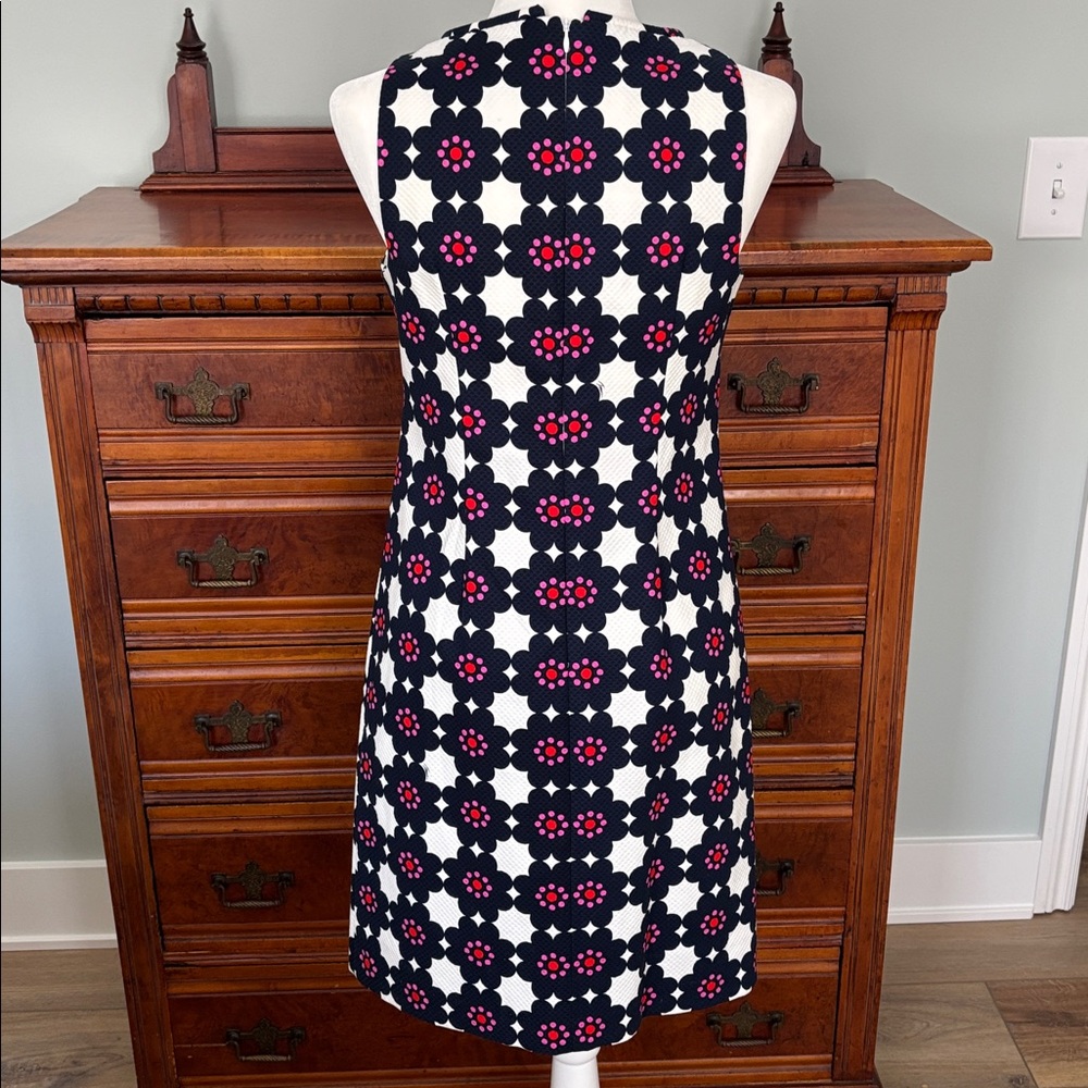 Trina Turk Jungle Island V Neck Sleeveless Shift Dress Size 4 Modern California - Picture 4 of 12